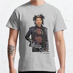 Willow Smith Realistic Digital Art with text Classic T-Shirt