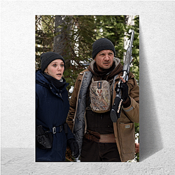 Wind River stars Jeremy Renner and Elizabeth Olsen Wind River Posters