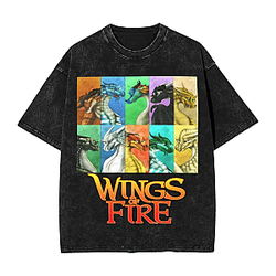 Wings of Fire Washed T-Shirt – Dragon Tribe Grid Design
