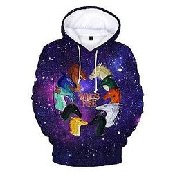Wings of Fire Hoodie – 3D Galaxy Dragon Circle Design