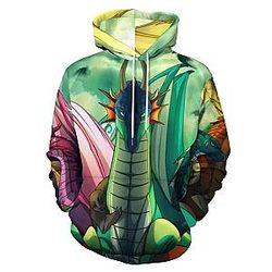 Wings of Fire Hoodie – 3D Vibrant Dragon Close-Up Design