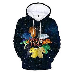 Wings of Fire Hoodie – 3D Dragon Constellation Group Design