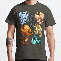Wings of Fire - Jade Winglet Dragonets: Lunewatcher, hiver, Qibli, péril, tortue, Umber, Kinkajou T-shirt classique RB1509
