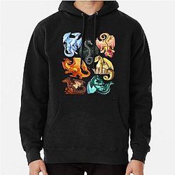 Wings of Fire - Jade Winglet Dragonets: Moonwatcher, Winter, Qibli, Peril, Schildkröte, Umber, Kinkajou Pullover Hoodie RB1509