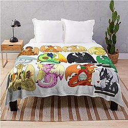 Wings of Fire Chibis mit FOOOOD Throw Blanket RB1509