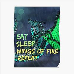 Essen Schlaf Wings of Fire Wiederholen Dragon Poster RB1509