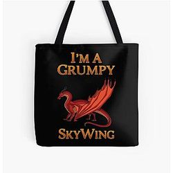 Skywing 밤새 wings of fire 용 아름다운 예술 모든 위에 인쇄 토트 백 RB1509