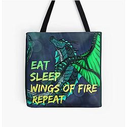 Essen Schlaf Wings of Fire Wiederholen Dragon alle über Druck Tote Bag RB1509