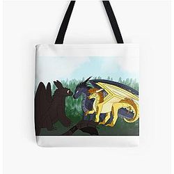 Tootheus X Wings of Fire Sunny und Starflight Alle Over Print Tote Bag RB1509