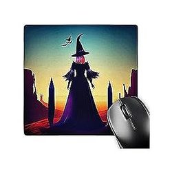 Witch Watches Sunset in Monument Valley. Bats in the Air Mouse Pads