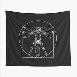 Vitruvian Wolf Tapestry