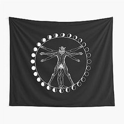 Vitruvian Moon Tapestry