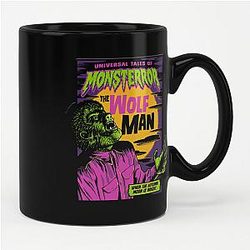 Universal Monsters Officially Licensed The Wolf Man Coffee Mug Black