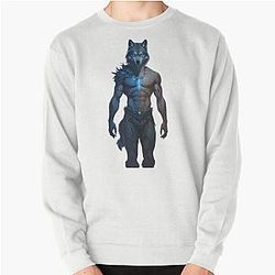 Alpha Wolf Man Walking Towards War Fight Pullover Sweatshirt