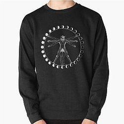 Vitruvian Wolf Moon Pullover Sweatshirt