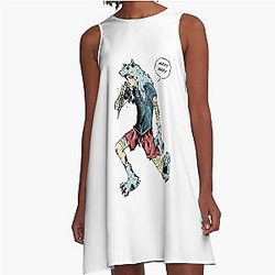 Wolf Man A-Line Dress