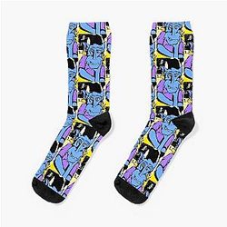 Blue Wolf Socks