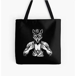 Wolf Man Design For Nature and Horror Movie Fans All Over Print Tote Bag