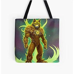 Cosmic Wolfman All Over Print Tote Bag