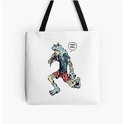 Wolf Man All Over Print Tote Bag
