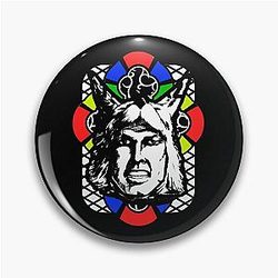 White Wolf Man Pin