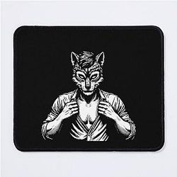 Wolf Man Design for Nature Lovers and Horror Movie Fans Mouse Pad