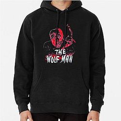 J089 Vintage The Wolf Man Movie Perfect Gift Pullover Hoodie