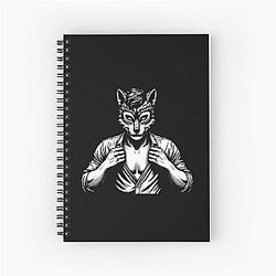 Wolf Man Design for Nature Lovers and Horror Fans Spiral Notebook