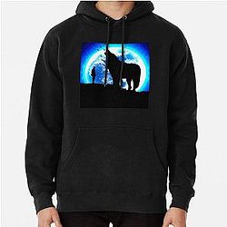 Cool Moon Wolf Man Pullover Hoodie