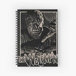 The Wolf Man Werewolf Spiral Notebook