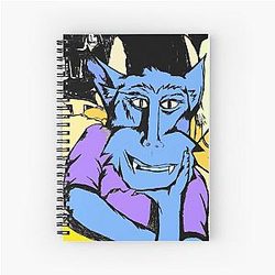 Blue Wolf Spiral Notebook