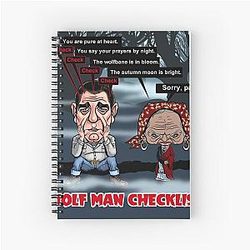 Wolf Man Checklist Notebook