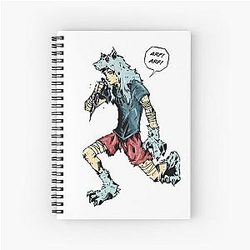 Wolf Man Spiral Notebook