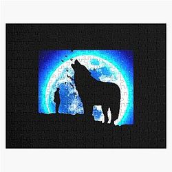 Cool Moon Wolf Man Art Jigsaw Puzzle