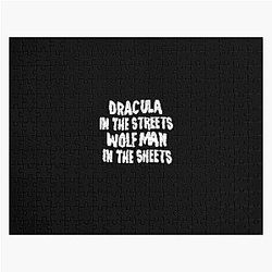 Dracula in the Streets Wolf Man in the Sheets Jigsaw Puzzle