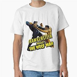 Frankenstein Meets the Wolf Man Classic T-Shirt