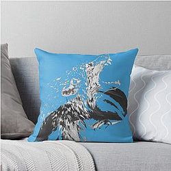 Wolf Man, Girl, Wolf, Longing, Art Throw Pillow