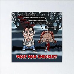 Wolf Man Checklist Poster