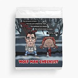 Wolf Man Checklist Duvet Cover -> Wolf Man Duvet Cover
