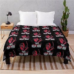 Vintage Wolf Man Movie Perfect Gift Throw Blanket