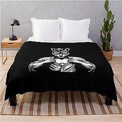 Wolf Man Design For Nature and Horror Fans Throw Blanket