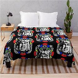 White Wolf Throw Blanket