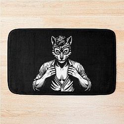 Wolf Man Design Bath Mat for Nature Lovers and Horror Fans