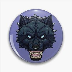 Blue Wolf Rain Pin