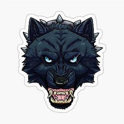 Blue Wolf's Rain Sticker