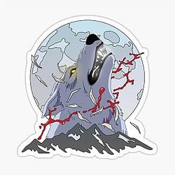 Wolf's Rain Moon Light Sticker