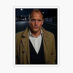 Woody Harrelson Private Eye Sticker