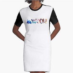 Wooli Flames Graphic T-Shirt Dress