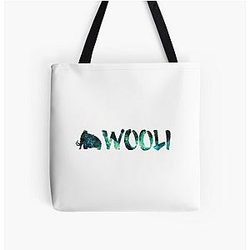 Wooli Green Galaxy All Over Print Tote Bag