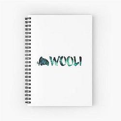 Wooli Green Galaxy Spiral Notebook